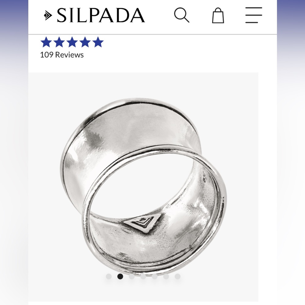 Silpada Hammered Cuff Ring           Size 10